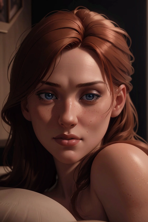 A romantic intimate embrace between a ginger-haired and black-haired gay couple, highly detailed, ultra-realistic, cinematic lighting, warm color palette, soft focus, masterpiece, dramatic, passionate, tender, loving, emotional, intimate, close-up, (best quality,8k,highres,masterpiece:1.2),ultra-detailed,(realistic,photorealistic,photo-realistic:1.37),chiaroscuro lighting,dramatic pose,emotional expression,soft skin,detailed facial features,mesmerizing eyes,lush hair,intimate touch,deep connection,romantic atmosphere