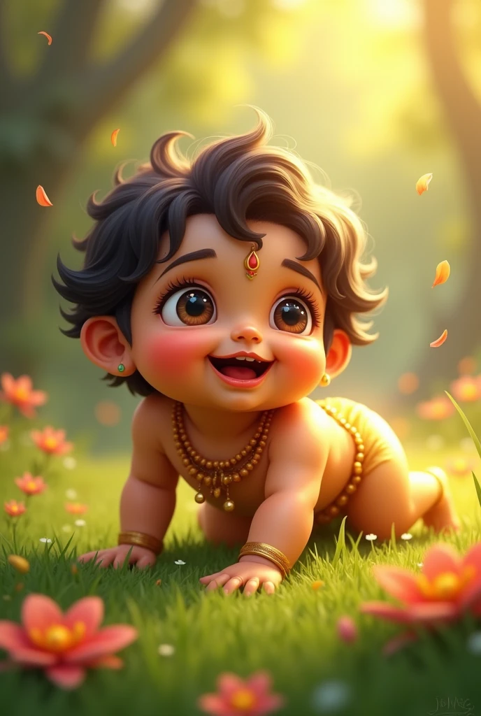  murugan crawling with smiliy face