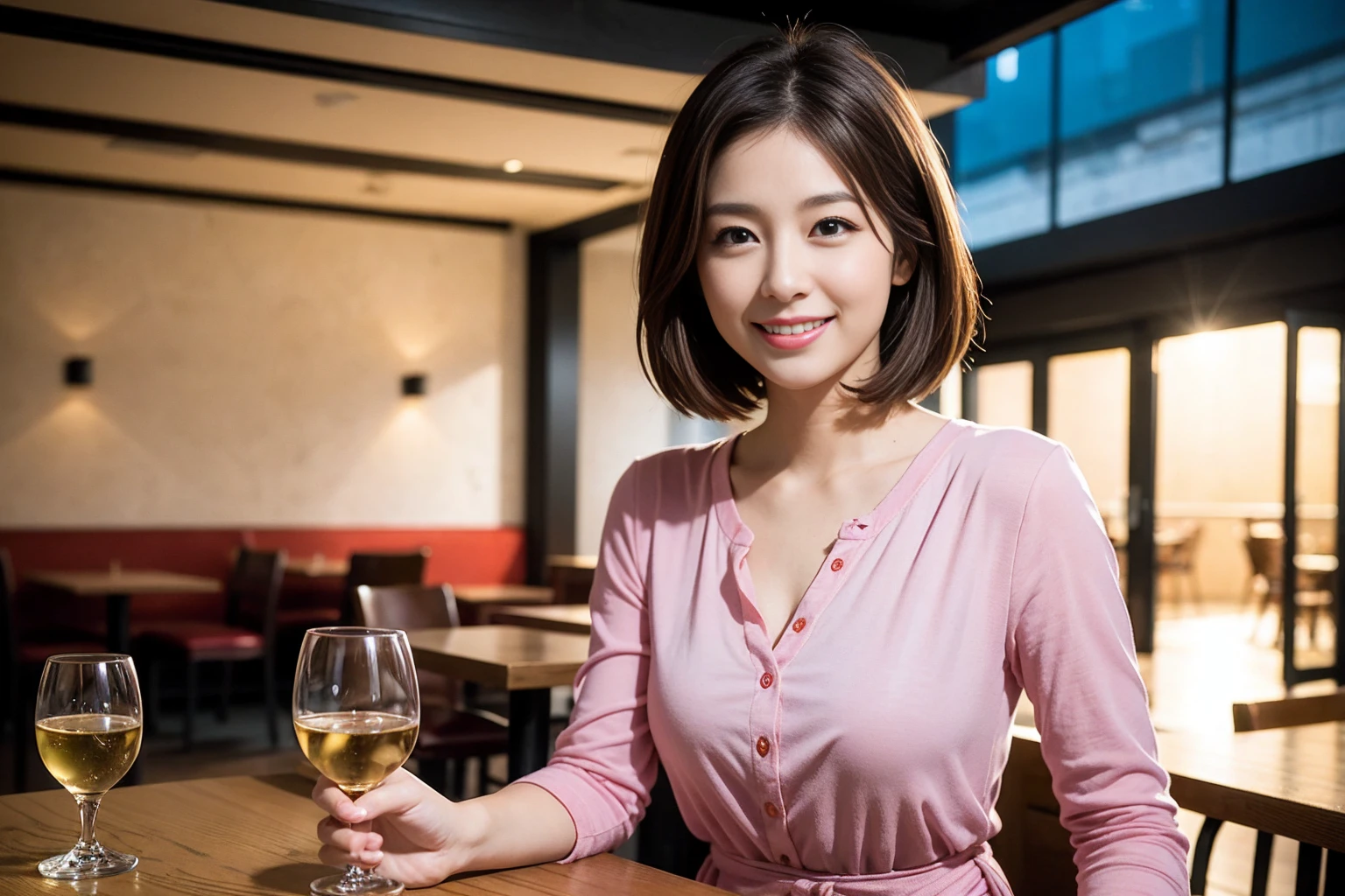 ((Highest quality、8k、masterpiece:1.3))、Whiskey lover、Bourbon、scotch、slimカップル、modelカップル、(Realistic, Intricate details:1.2), full-course dinner、Whiskey bottle and glass on the table、Single Malt、scotch、Rocks glass、Shot Glass、On the rock、Scotland、Amazing view of the sunset sky and clouds、A bright smile、The wonderfulness of smile、 Beautiful Face, blue eyes, The light shines on your face, blush, short hair,Bright Face、 (Age 37), 3,Two beauties、Brown Hair、Shortcuts、Long sleeve shirt、dress、Beautiful woman 1, (slimな顔), (The body is slim), (Brown Hair), (Shortcuts), cheeks turn a little red,Attractive beauty、restaurant, In a prominent place (From the waist up) Nova Frog Style, actress, model, Upper Body, White wine, slim, smile, (smile: 1.15), Beautiful fine grain, Depth f/2,saturation, High Contrast, Strong light and shadow,Moist Body:1.5、3D texture、Delicate eyes、Brown Hair、The hair is very shiny、