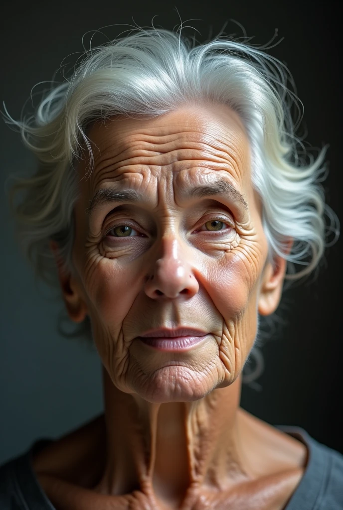 woman with wrinkles same woman without wrinkles