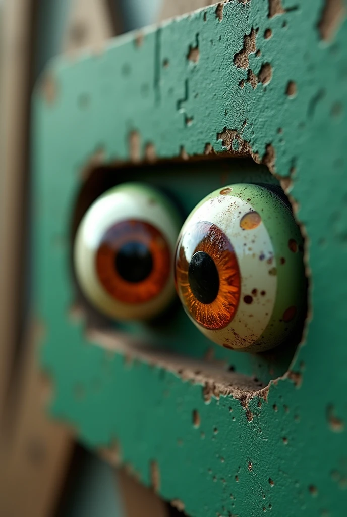 googly_eyes,dusty_green_board,detailed_eyes,highly_detailed,photorealistic,8k,masterpiece,detailed_lighting,volumetric_lighting,hyperrealistic_texture,intricate_details,cinematic_lighting,dramatic_shadows,vibrant_colors,realistic_materials,photo-realistic,studio_lighting,extremely_detailed,sharp_focus,physically-based_rendering,professional,vivid_colors,bokeh