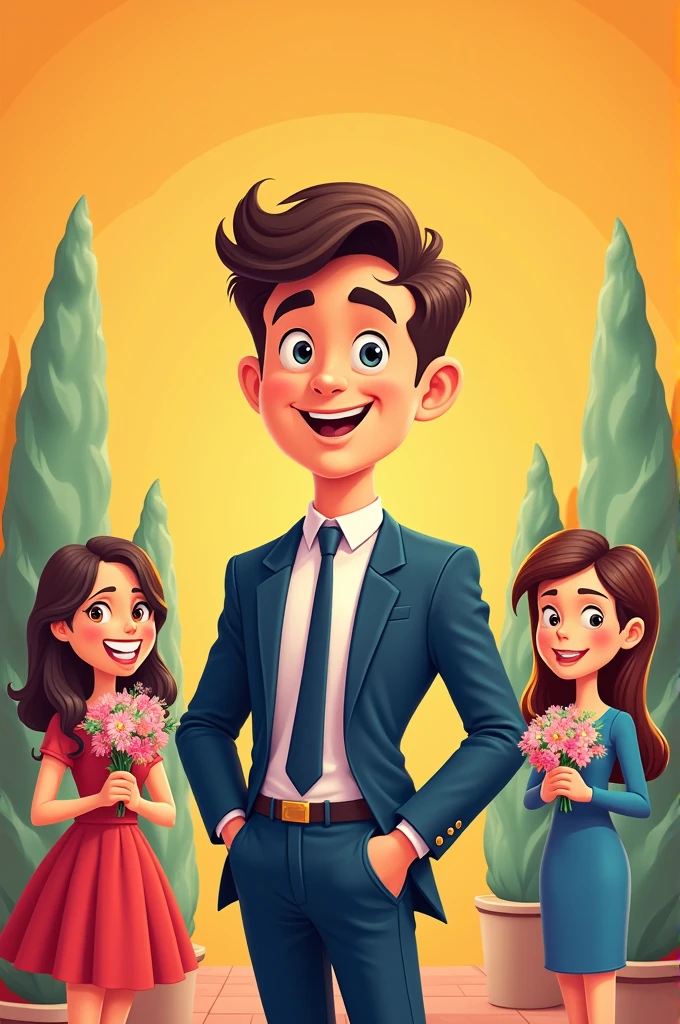 The ideal son-in-law cover for a comedy play flyer
