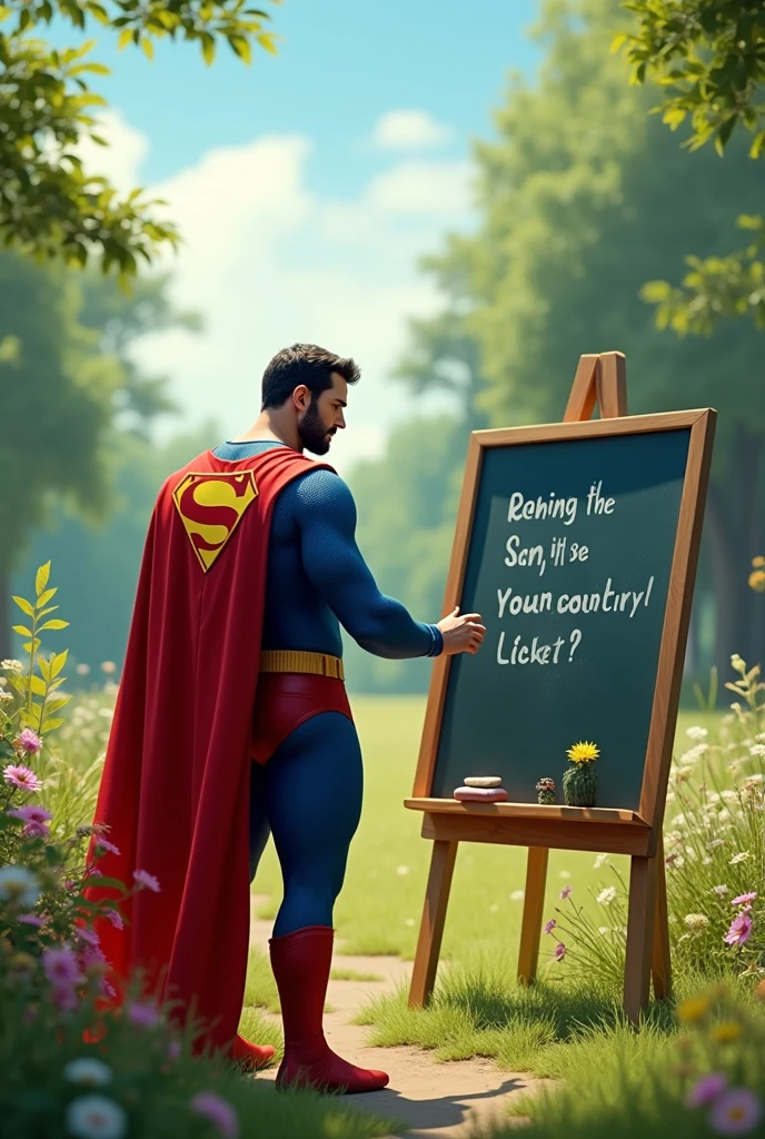 Nature written board, superhero, erkek , at school