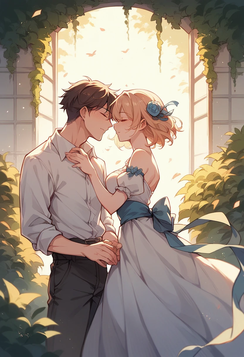couple anime pose romantic