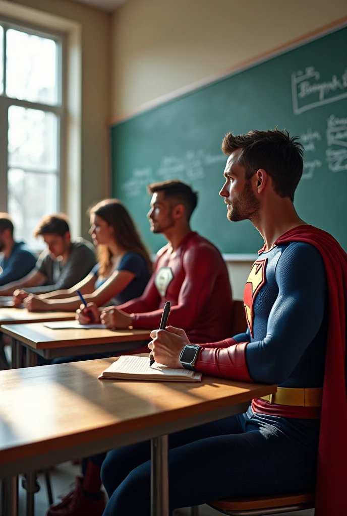 Superheroes in class lecture