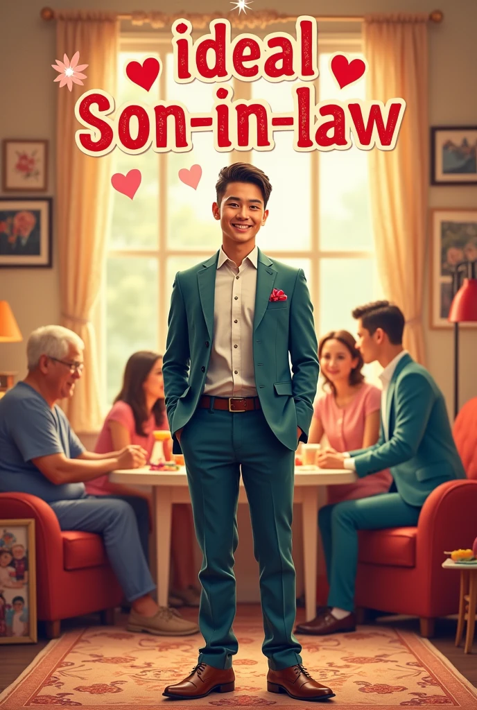The ideal son-in-law cover for a love comedy play flyer