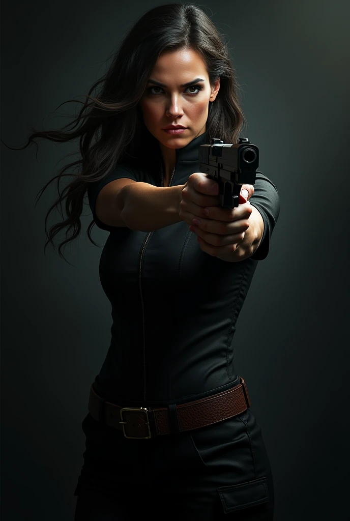 Woman holding a gun