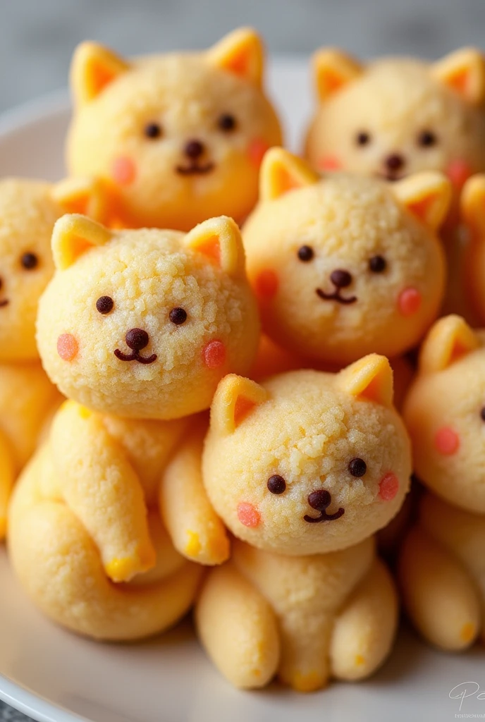 Alua is a type of sweet dessert with the main ingredients of wheat flour, sugar and coconut milk. Stir them together. You can add colors as you like. When it is ready, pour it into a cartoon cat-shaped mold, making about 10 pieces. Then dry it in the sun or bake it to make the outside a little crispy, while the inside is still soft.