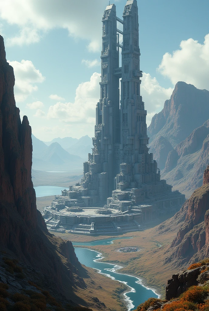 Create a futuristic military base
