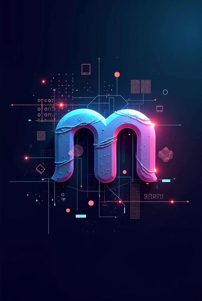 Make16:9 ratio logo using wourd M
With gadgets and phone