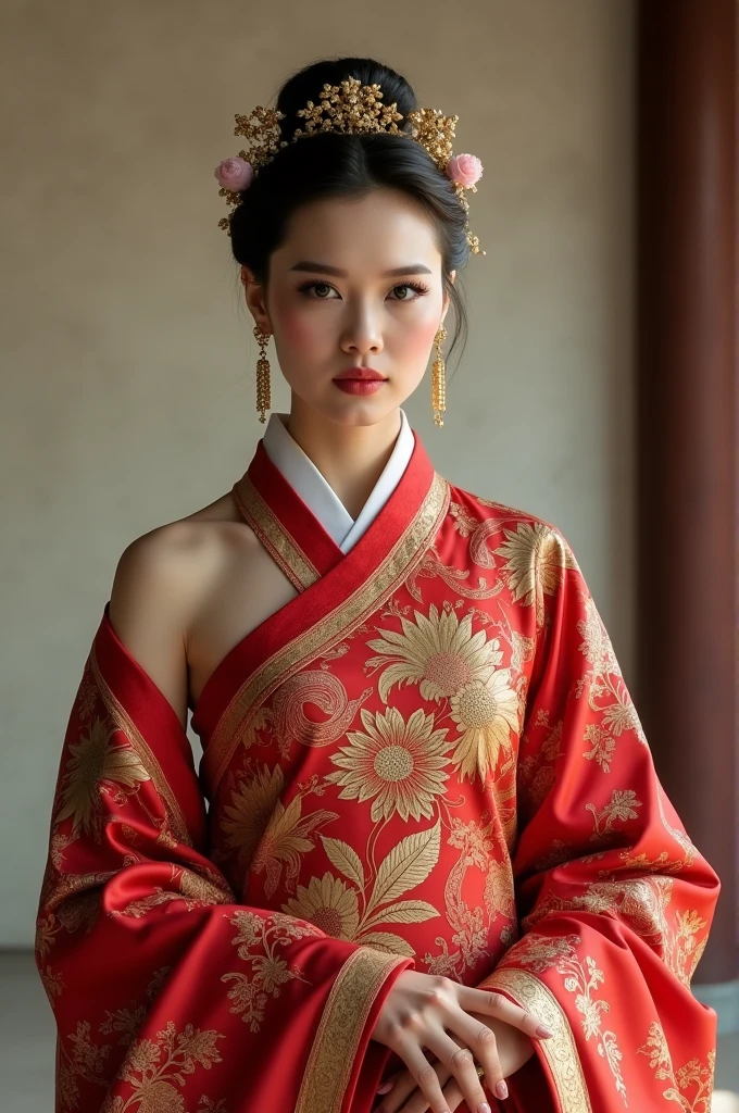 Scarlett Johansson dressed as a Chinese woman