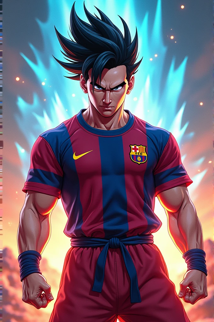 Draw messi as a dragon ball character