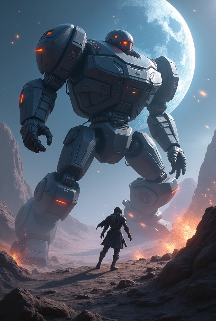 Dark Side of the Moon、The Martian and Kim Soon-seong boarded the Cyber Robo and engaged in a deadly battle.