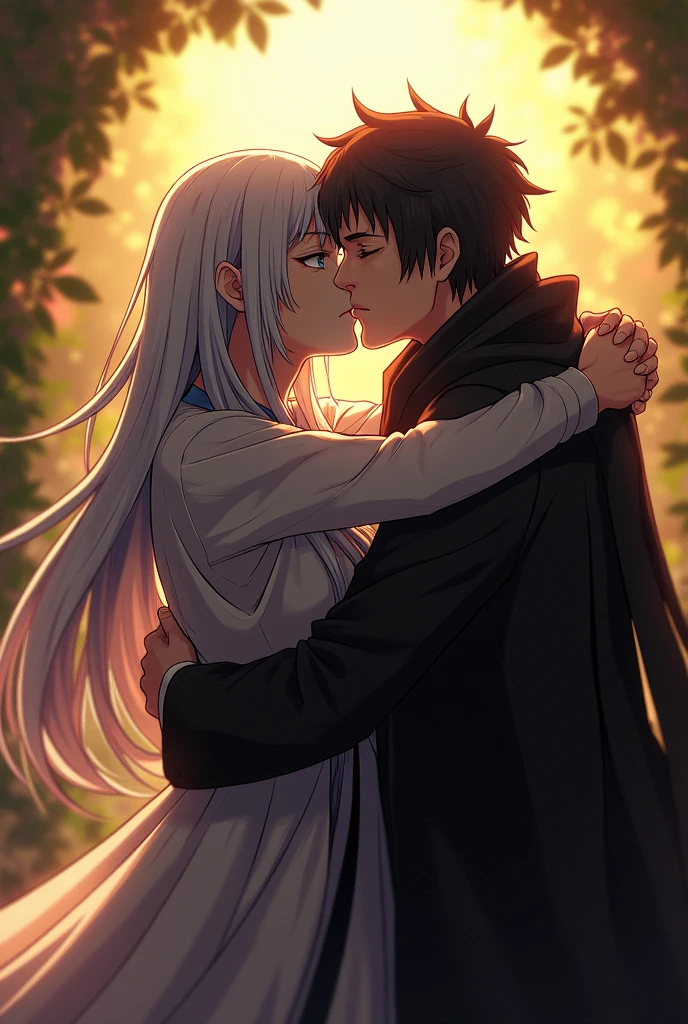 Satoru gojo and suguro geto in a warm kiss