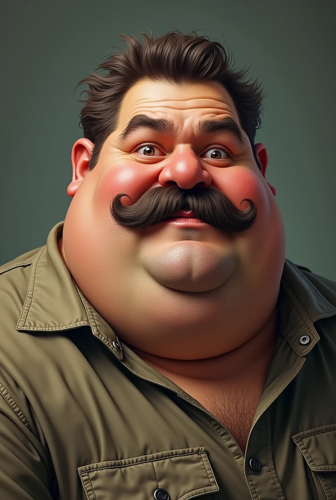 A 40yrs old fat man with mustach