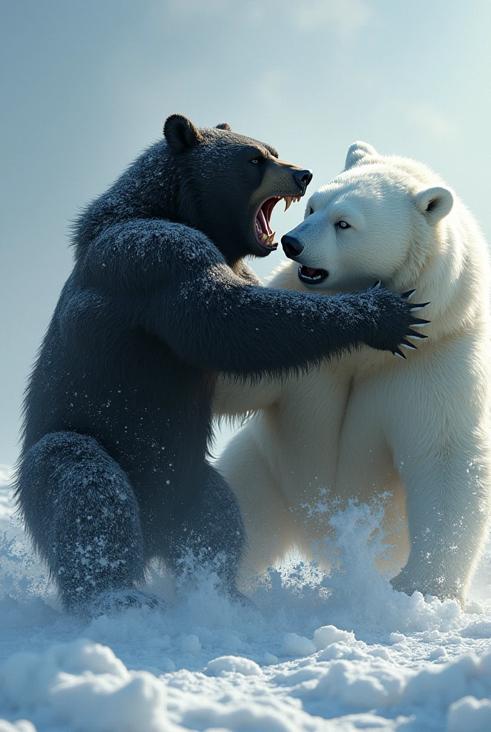 American bear vs polar bear fighting American bear won polar bear down