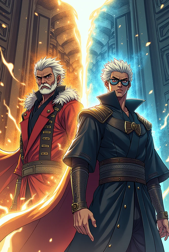 Satoru gojo and suguro geto manga style