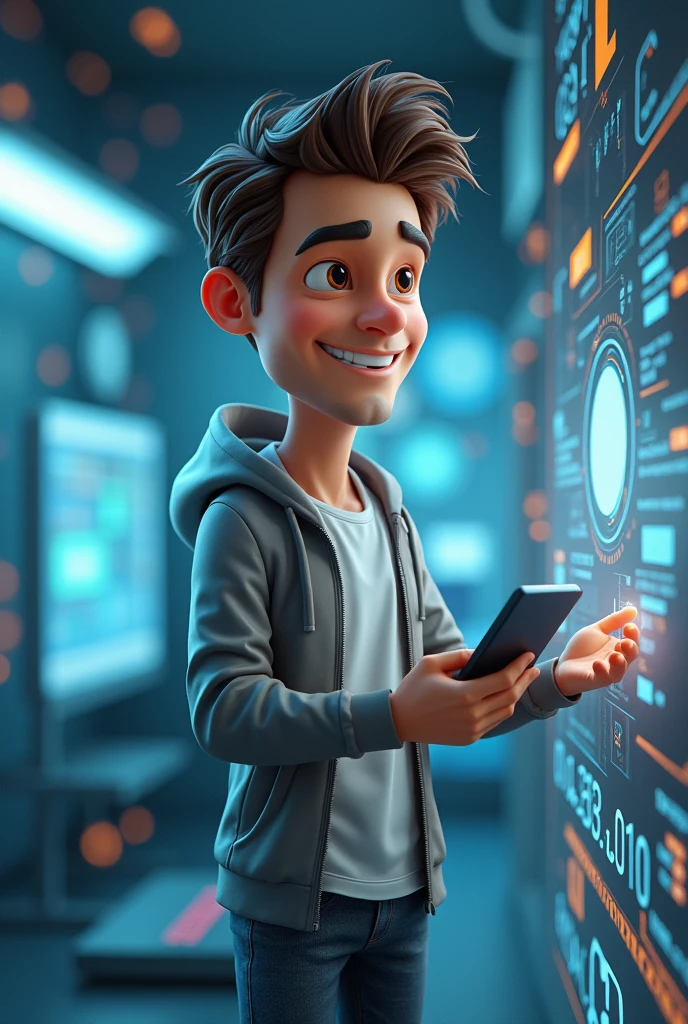 Man ai 3d image cartoon type realistic image