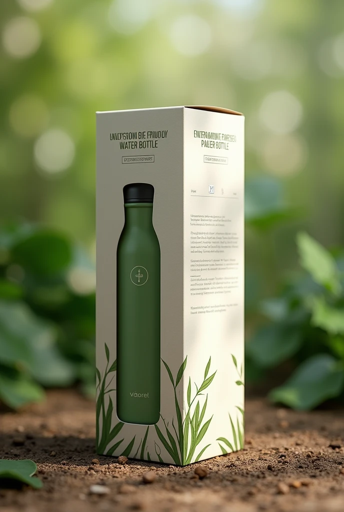 Water bottle packaging box with environmental friendly