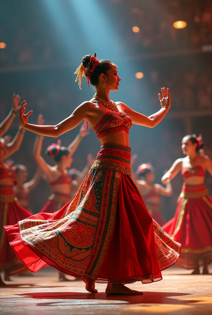 I want to create a tempelate of cultural dance competition with cultural dance picture also include the date of 2081:05:13 with school name as Everest Florida School.