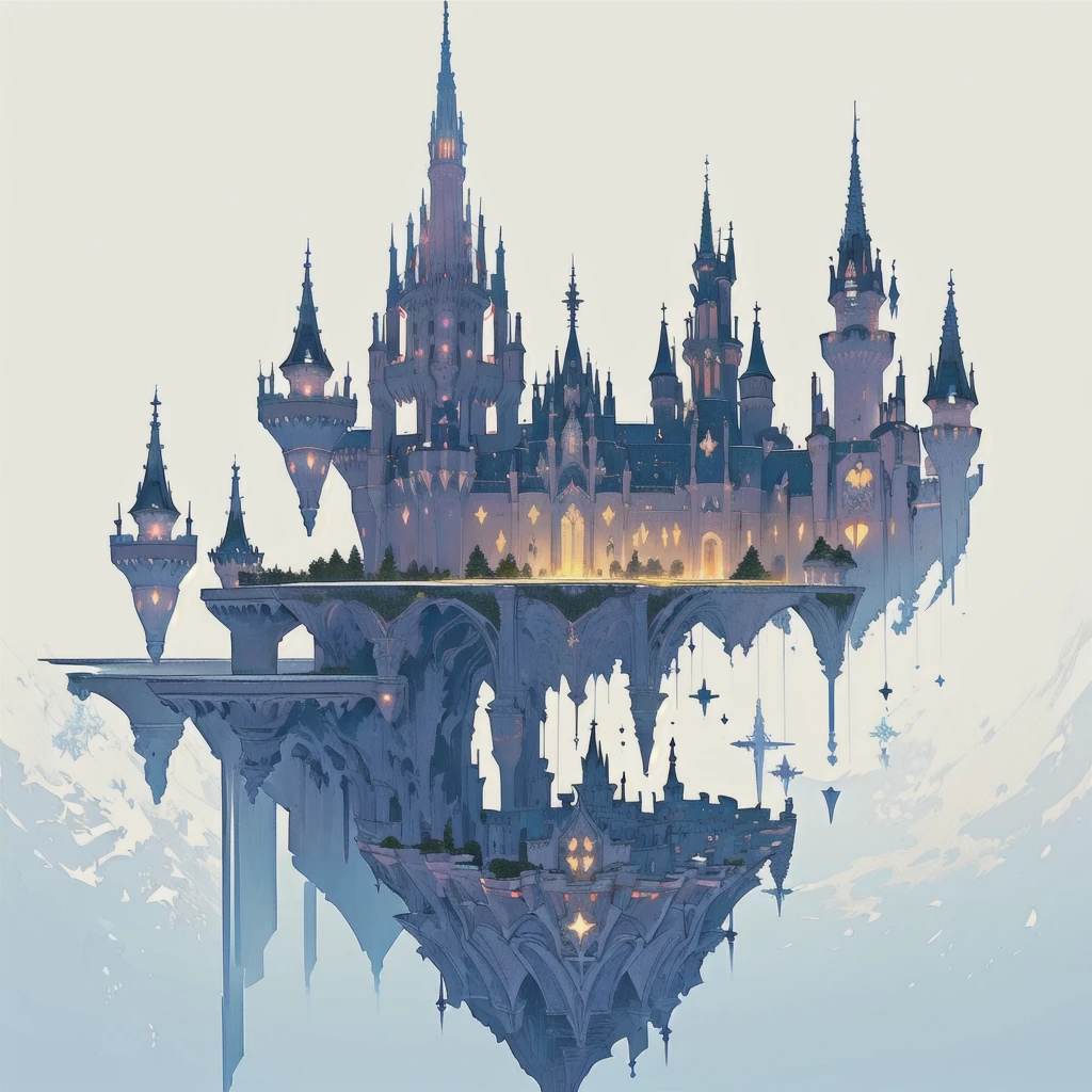Star Design, Gemstone motif,  Deformed, Deformed, Deformed, Deformed, Deformed, Floating castle, Floating castle, Floating castle, Floating castle, Floating castle, Floating castle, Floating castle, Upside Down Castle, Upside Down Castle, Upside Down Castle, Upside Down Castle, Upside Down Castle, Upside Down Castle, Upside Down Castle, Upside Down Castle, Upside Down Castle, Upside Down Castle, Close-up of a castle with a clock on top, Gothic Futurist architecture, Fantasy architecture, An exquisitely crafted building, Complex architecture, , Complex concept art, Thomas Veyrat Incrusted, High Fantasy Castle, Asymmetrical spire, Architectural Illustration, Neo-Gothic Concept, Very long spire , Composition seen from the side, Black outline, Upside-down castle