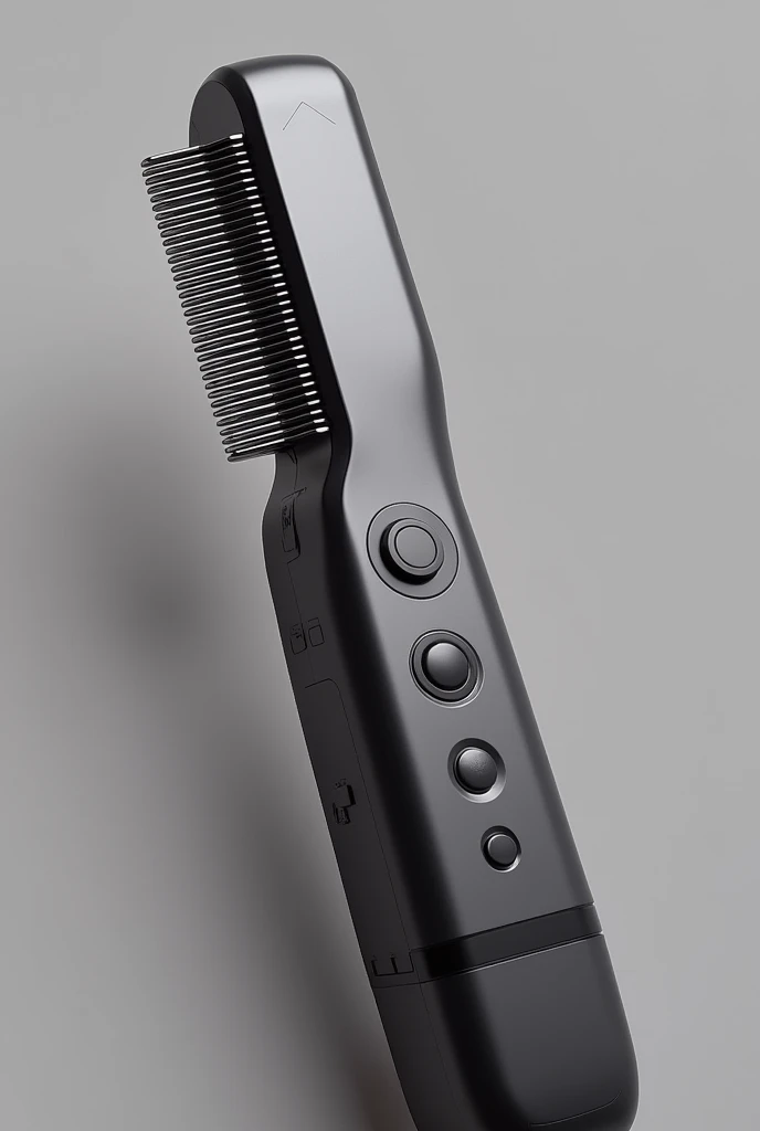 A fantastic multifunctional comb that can straightening, curling, hair dyeing, it can change the top part to match different jobs. It has three different button. Three different spare-part aside