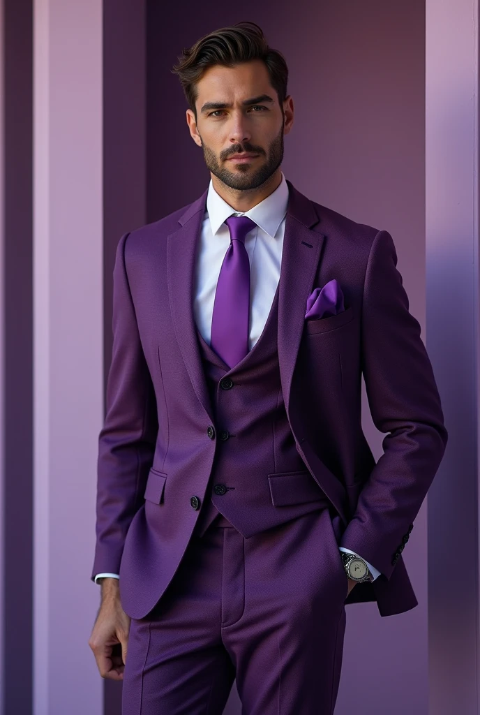 Image Color:purple sex:Men's Fashion:Suit-based