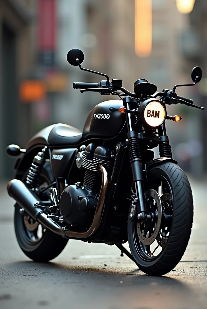 Tw200 bike , black colour , BAM number plate
