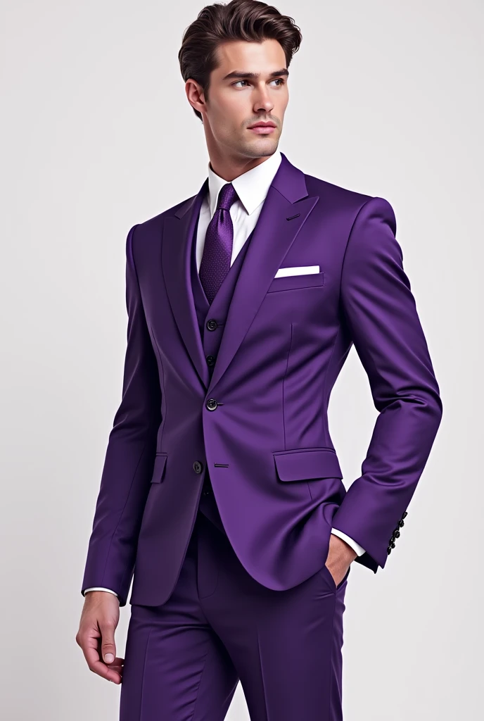 Image Color:purple Illustration gender:Men's Fashion:Suit-based
