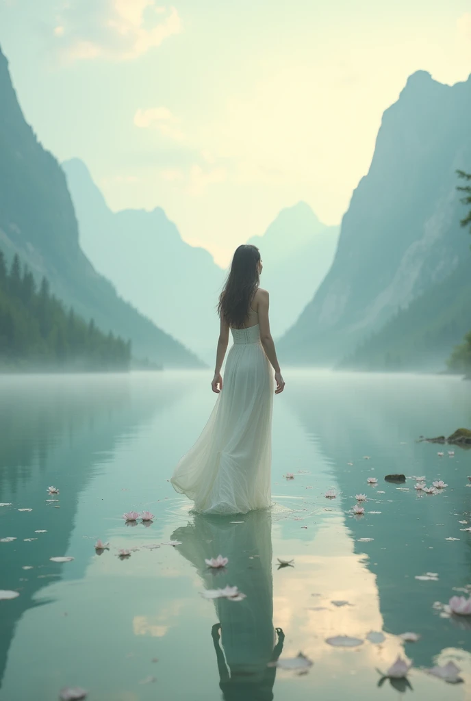 imageio/element that represents peace and serenity for a magazine cover of the serena brand