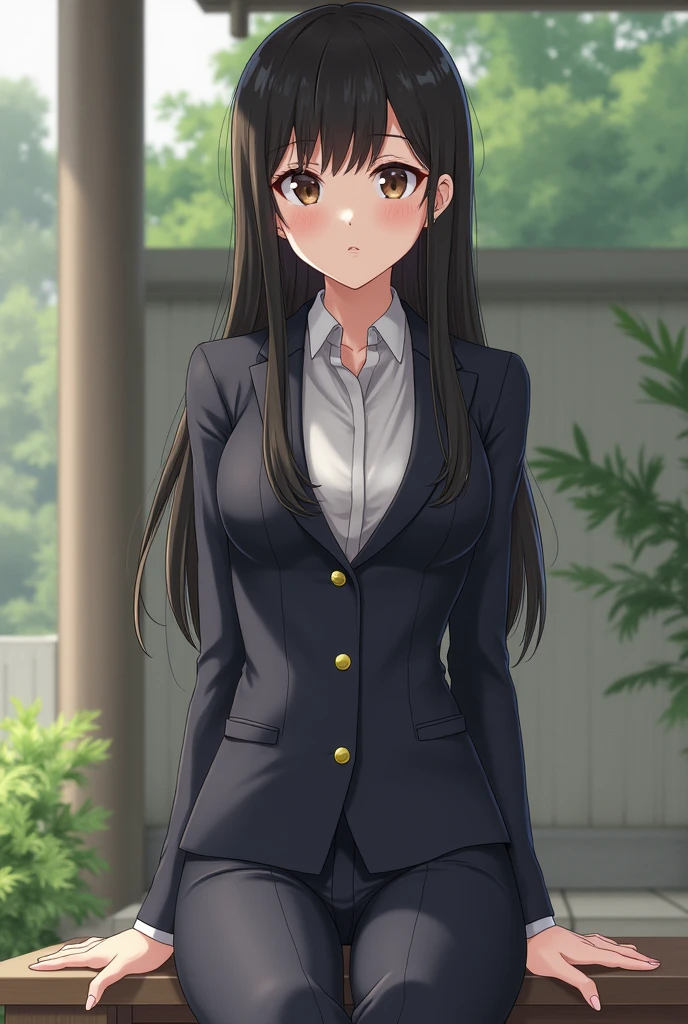 Japanese Idol、Glamour、Muscular、sexy、suit、Atmosphere、Masterpiece、Outdoor、Real People、Female body、balance、sit