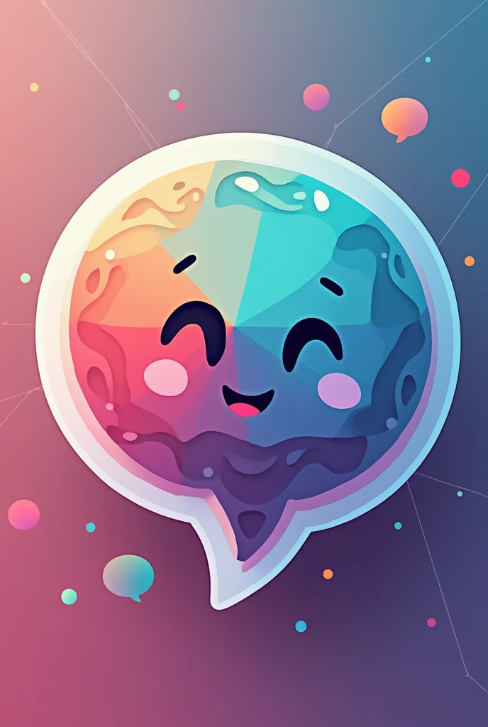 Logo rond sur les SMS et l'humour