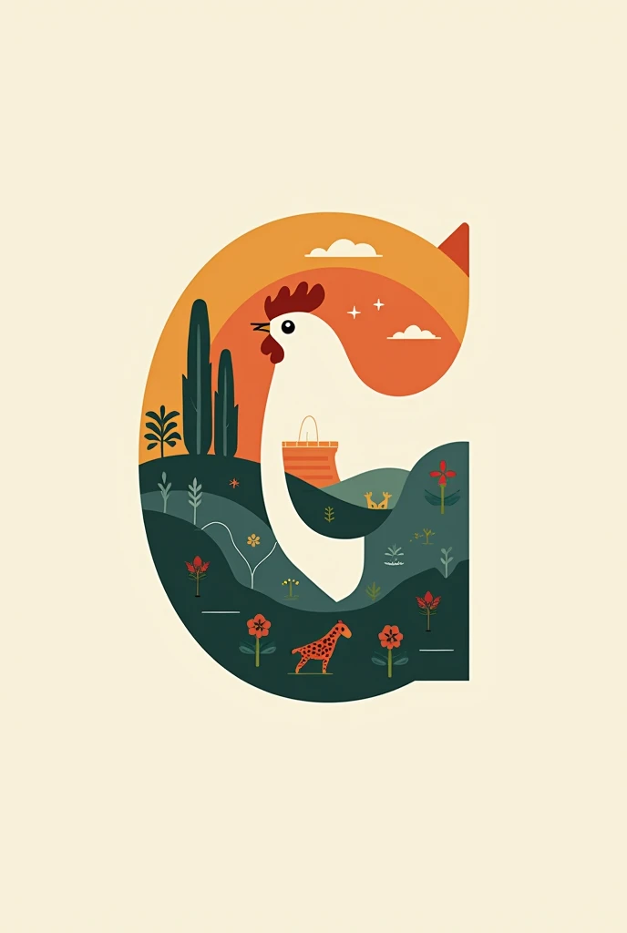 G LETTER COUNTRY HEN LOGO