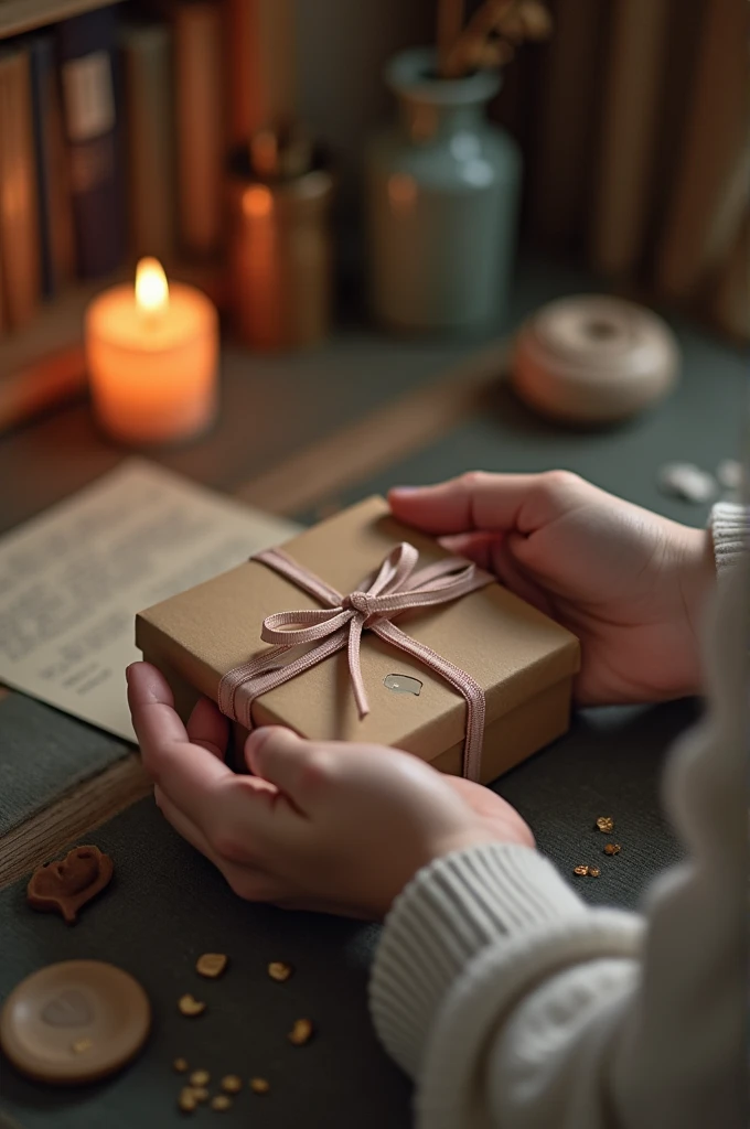pick up the item you want to send to a friend who is far away.