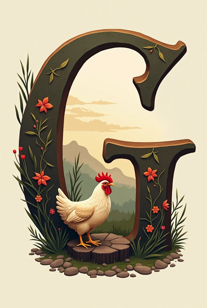 G LETTER COUNTRY HEN LOGO