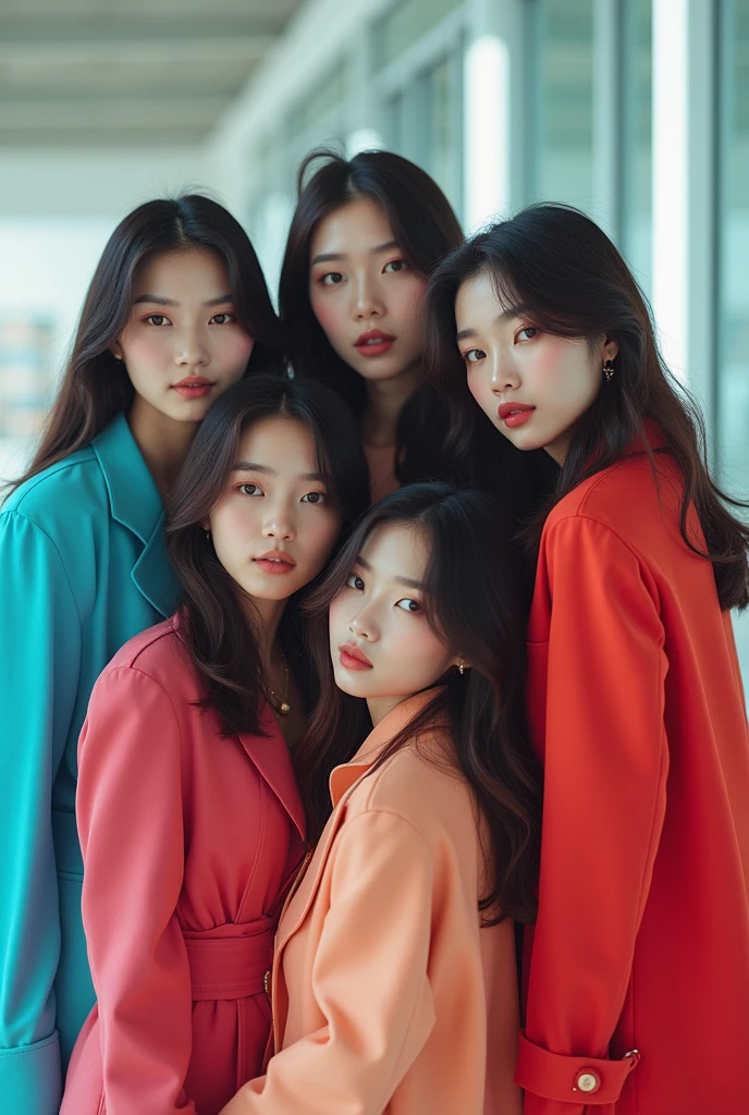 5 girls aged 18-22 kpop girls and they are american and korean