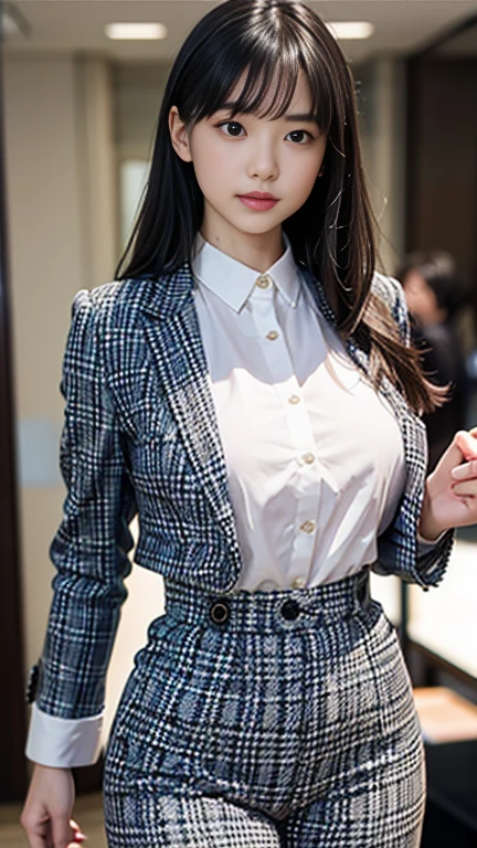 uhd.Masterpiece、Masterpieces、Ultimate Quality、Serious secretary、A suit with attention to detail,business suitを着る、、Proportions of fashion models、Strict women、Quality shirt、Jacket and pants、business suit、SFW.Big Breasts、A breathtakingly beautiful body、