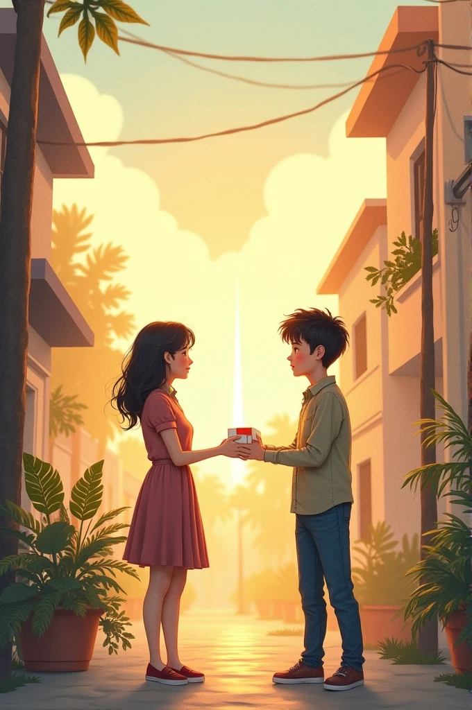 Two people who want to send something to each other from a distance because they are not in the same place.