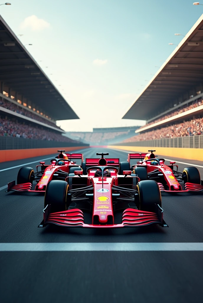 Grid of positions with three F1 drivers