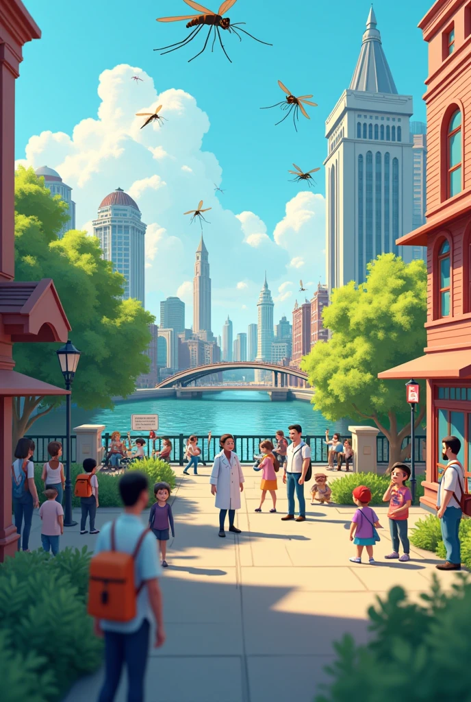 Generate a high quality realistic seen in Cincinnati 3d style cartoon
The technology involves the use of genetically modified mosquitoes designed to control the population of disease-spreading mosquitoes.
