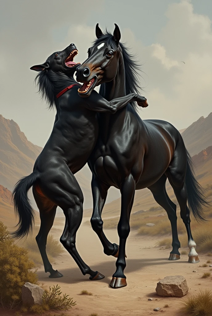 A dead friesian hour's killed by dogo Argentina