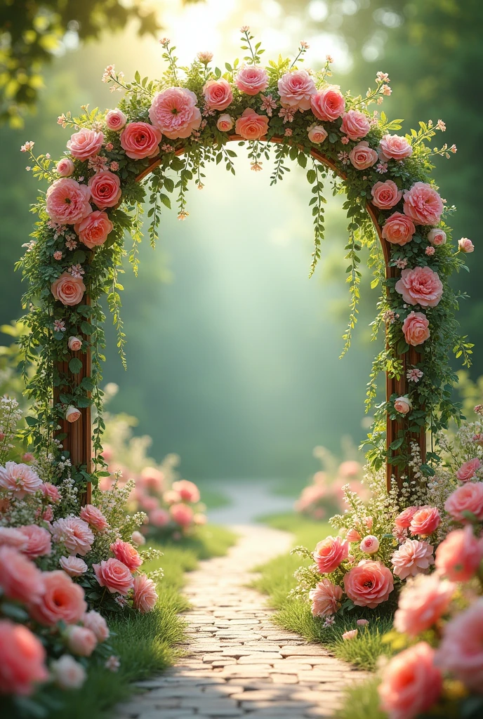 Generate wedding background with florals
