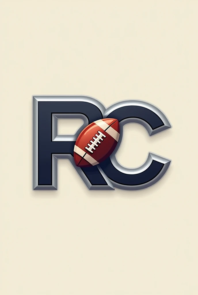 Please make a logo of RC alphabet, The alphabet R is attached with C Alphabet and football picture adjusted in C