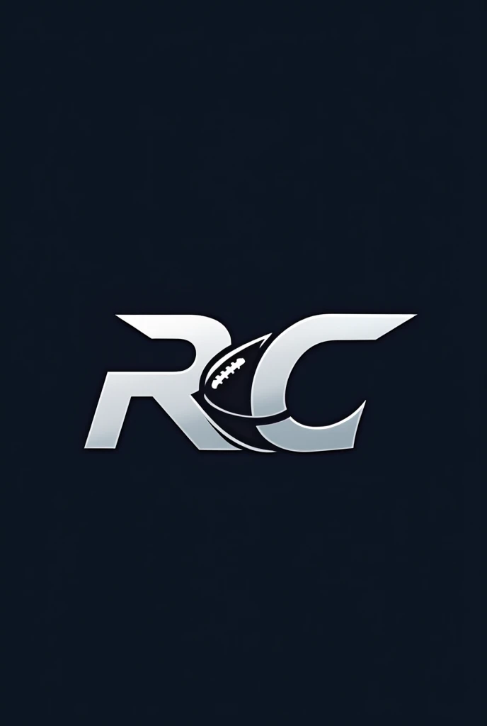 Please make a logo of RC alphabet, The alphabet R is attached with C Alphabet and football picture not wolly ball adjusted in C