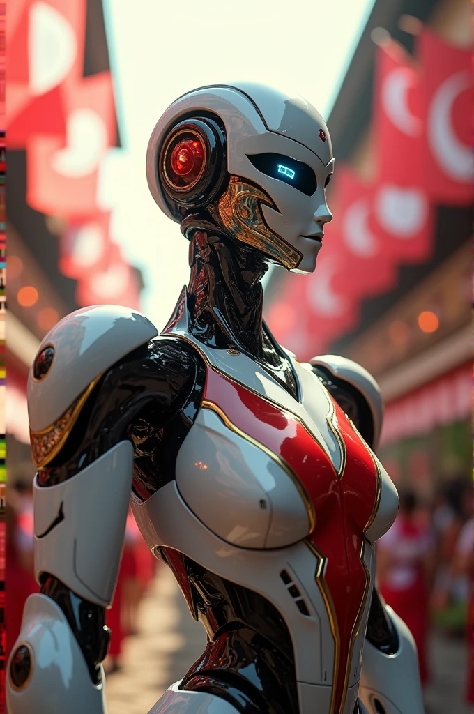 Sophisticated robot that celebrates Indonesian independence 
