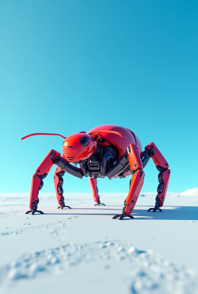 An red ant blue sky ant robot
