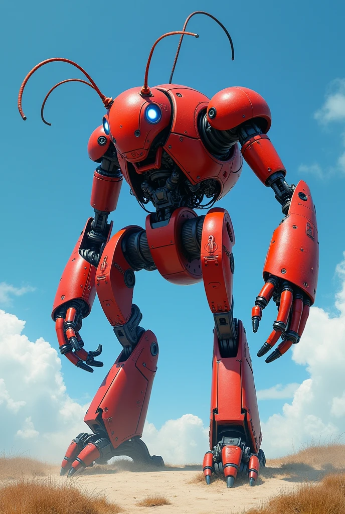 An red ant blue sky ant robot
Big ant