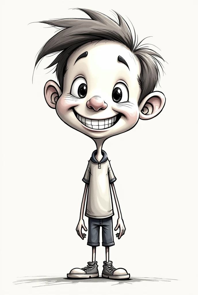Make a 2d scratch funny human boy 
character 
