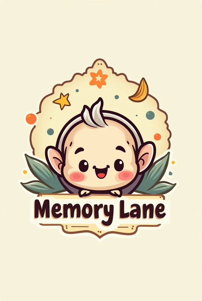 Cute aesthetic logo for memory lane souvenir shop