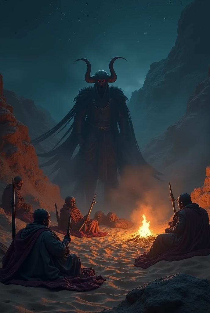 create in 3d at desert"The devil suddenly attacked Prithviraj Chauhan's peacefully sleeping soldiers in the fair night."
